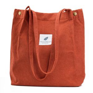 Corduroy Tote Bag Cute Tote Bags Shoulder Bag With Inner Pocket UwU